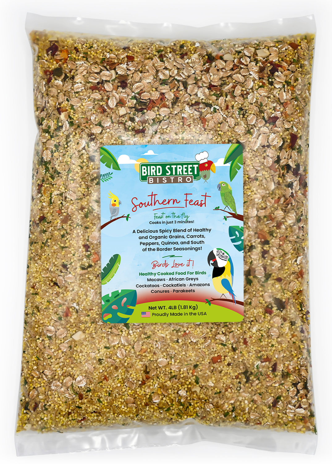 Southern Feast 4 lbs Parrot Food Bird Street Bistro