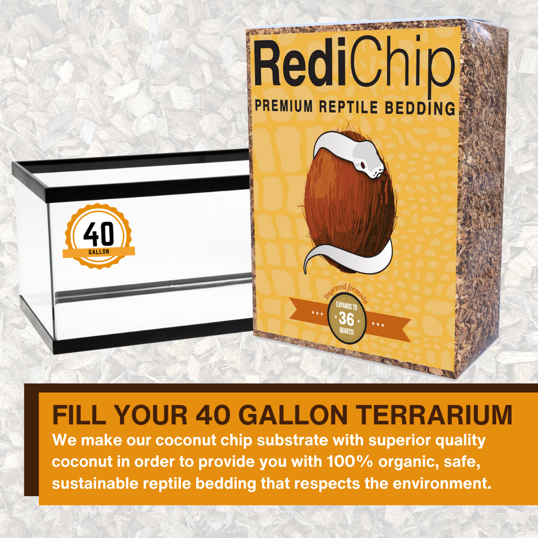 RediChip Premium Medium Sized Coconut Chips; Ready to Use Substrate ReptiChip LLC