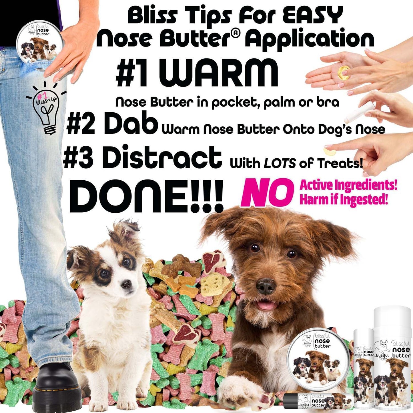 3 Cute Puppies Nose Butter NOSE BUTTER® The Blissful Dog