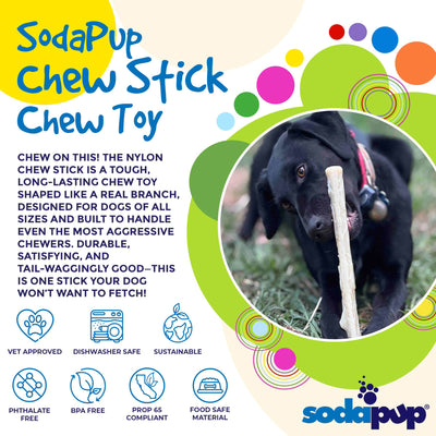 Durable Nylon Chew Stick for Power Chewers | Indestructible Dog Toy USA Nylon Dog Toys SodaPup/True Dogs, LLC