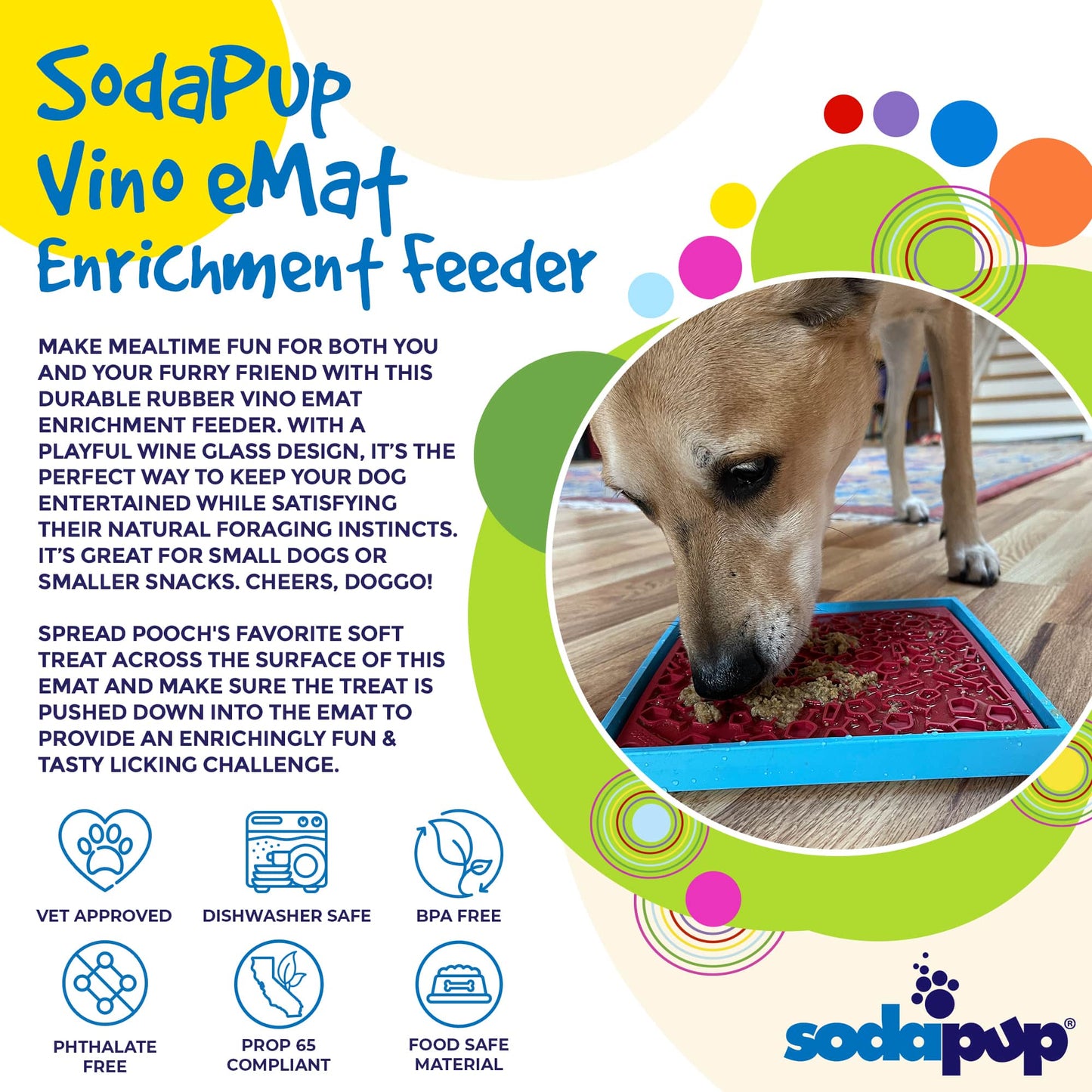 Vino Dog Lick Mat | Wine-Inspired eMat Enrichment Toy | SodaPup EMAT SodaPup/True Dogs, LLC