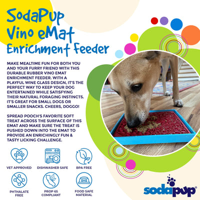 Vino Dog Lick Mat | Wine-Inspired eMat Enrichment Toy | SodaPup EMAT SodaPup/True Dogs, LLC
