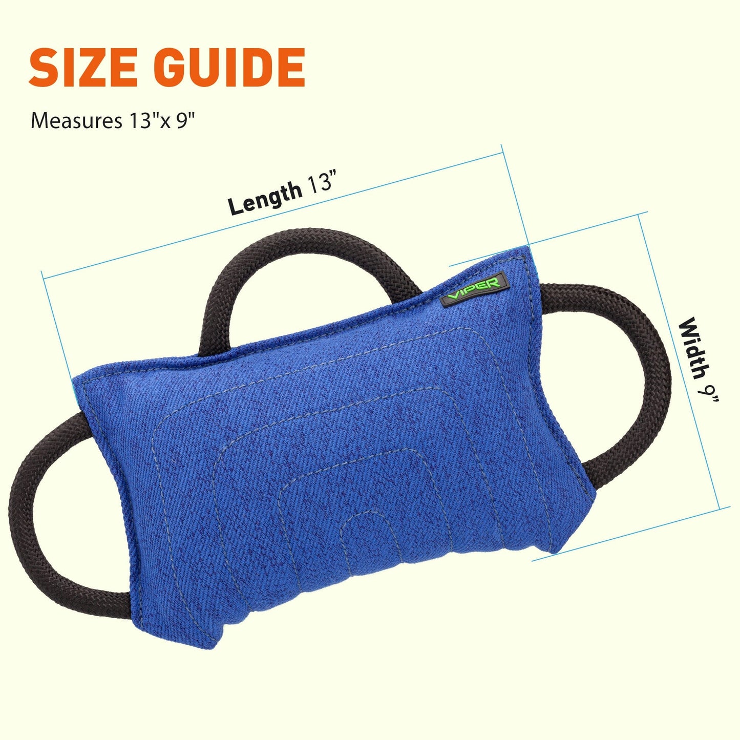 Viper French Linen Classic Bite Pillow Dog Toys Dogline