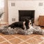 PupRug by Paw.com® Faux Fur Orthopedic Dog Bed - Curve Charcoal Grey Dog Beds Paw