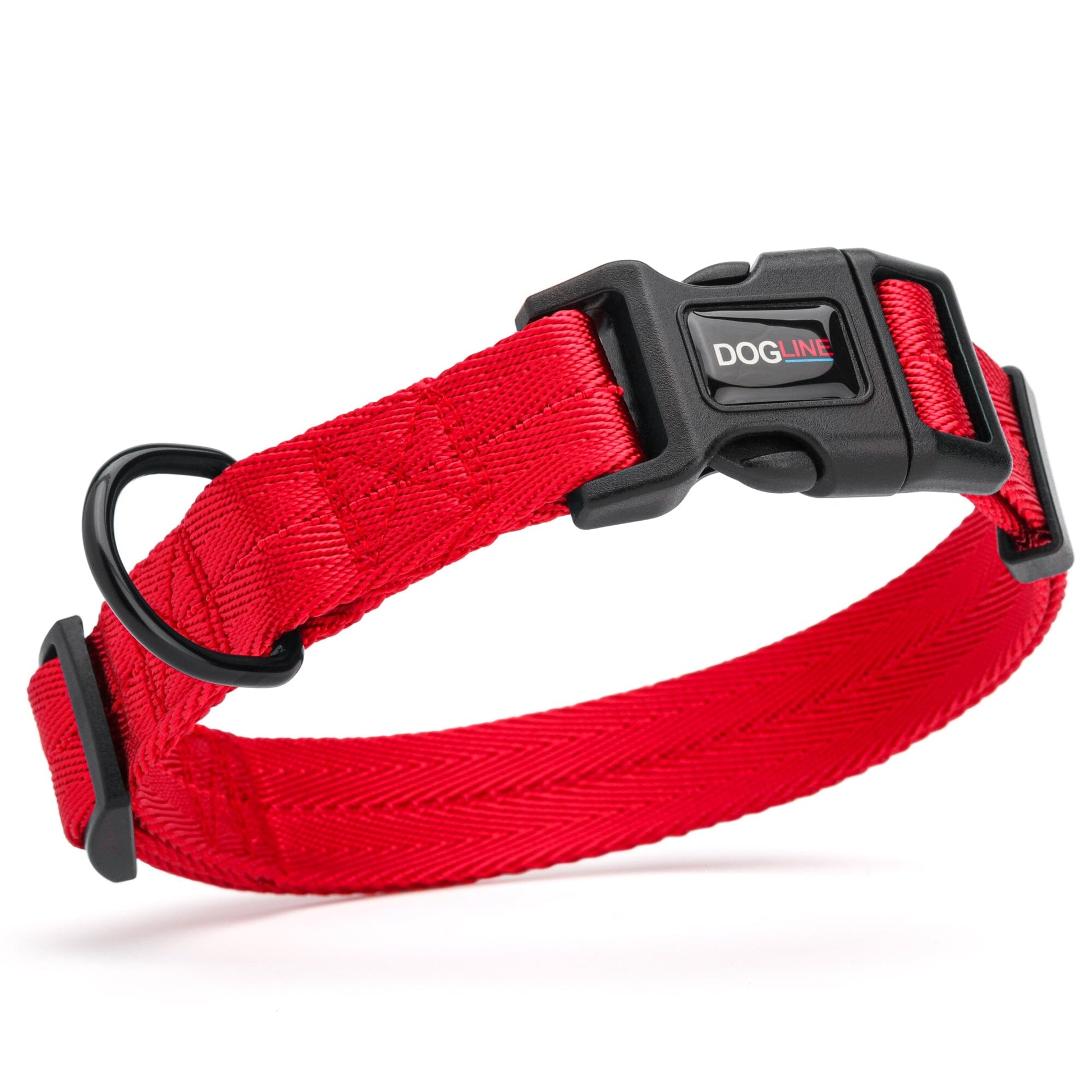 Nylon Flat Dog Collar Red Dog Collars Dogline