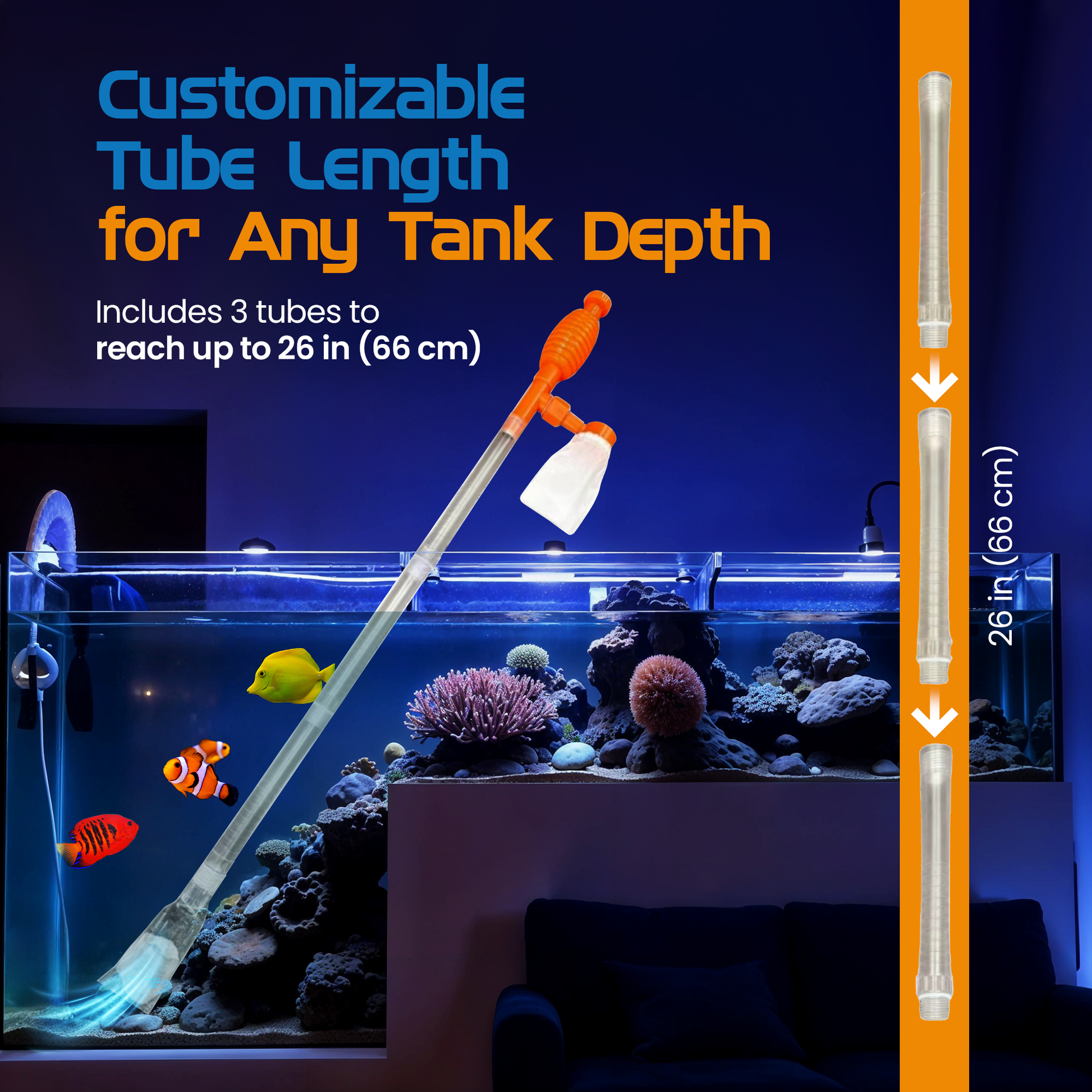 Flipper AquaVac Gravel/Sand Cleaner & Siphon Kit Flipper Accessories Flipper Aquarium Products