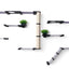 The Gardens - Modern Cat Tree with Plants Onyx Bamboo Charcoal Gray Canvas Garden None Cat Condo Catastrophic Creations