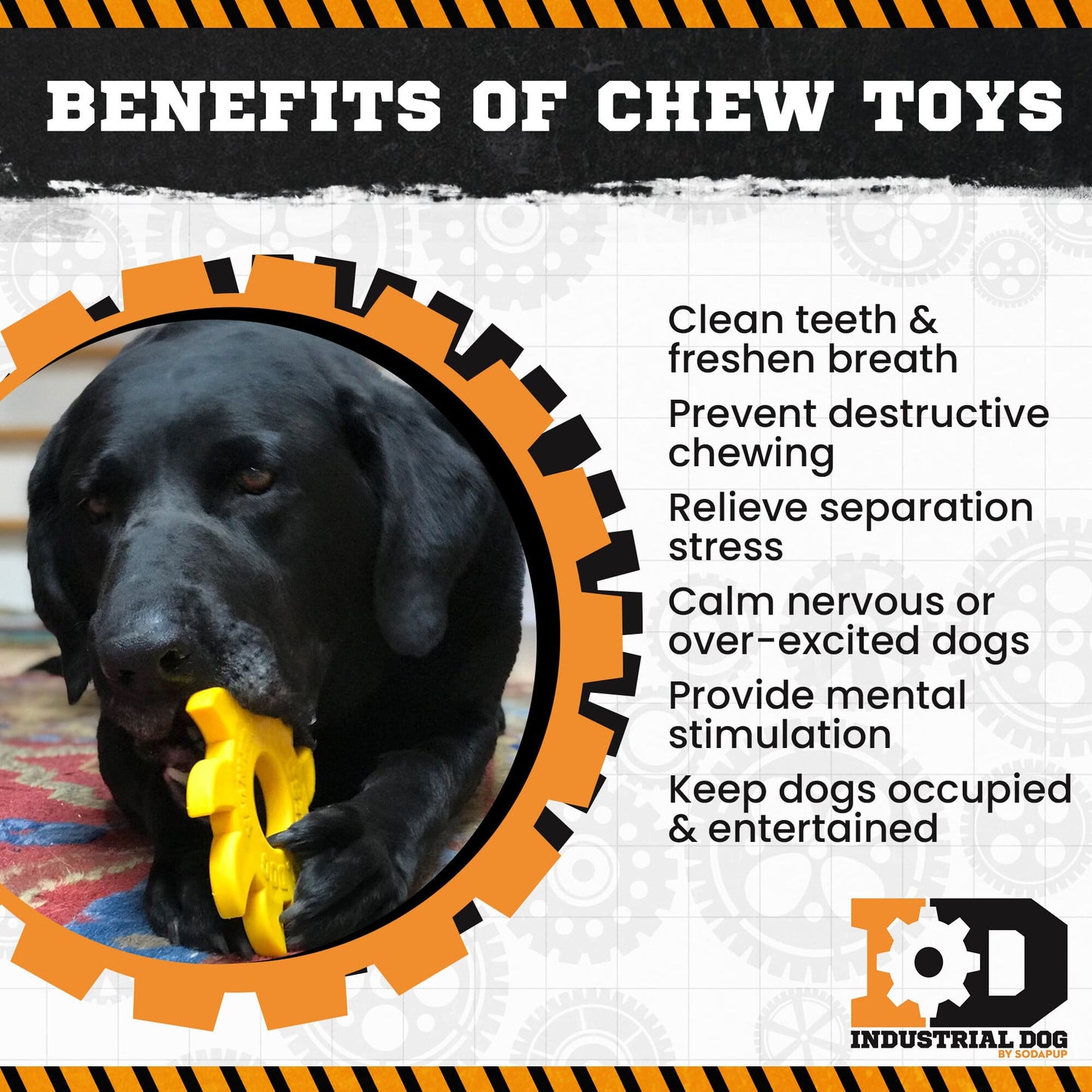Circular Saw Blade Ultra Durable Nylon Dog Chew Toy Nylon Dog Toys SodaPup/True Dogs, LLC
