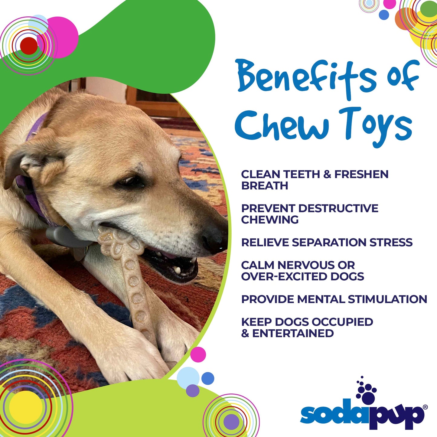 Flower Tower Nylon Chew Toy for Aggressive Chewers - USA Made Enrichment Toy Nylon Dog Toys SodaPup/True Dogs, LLC