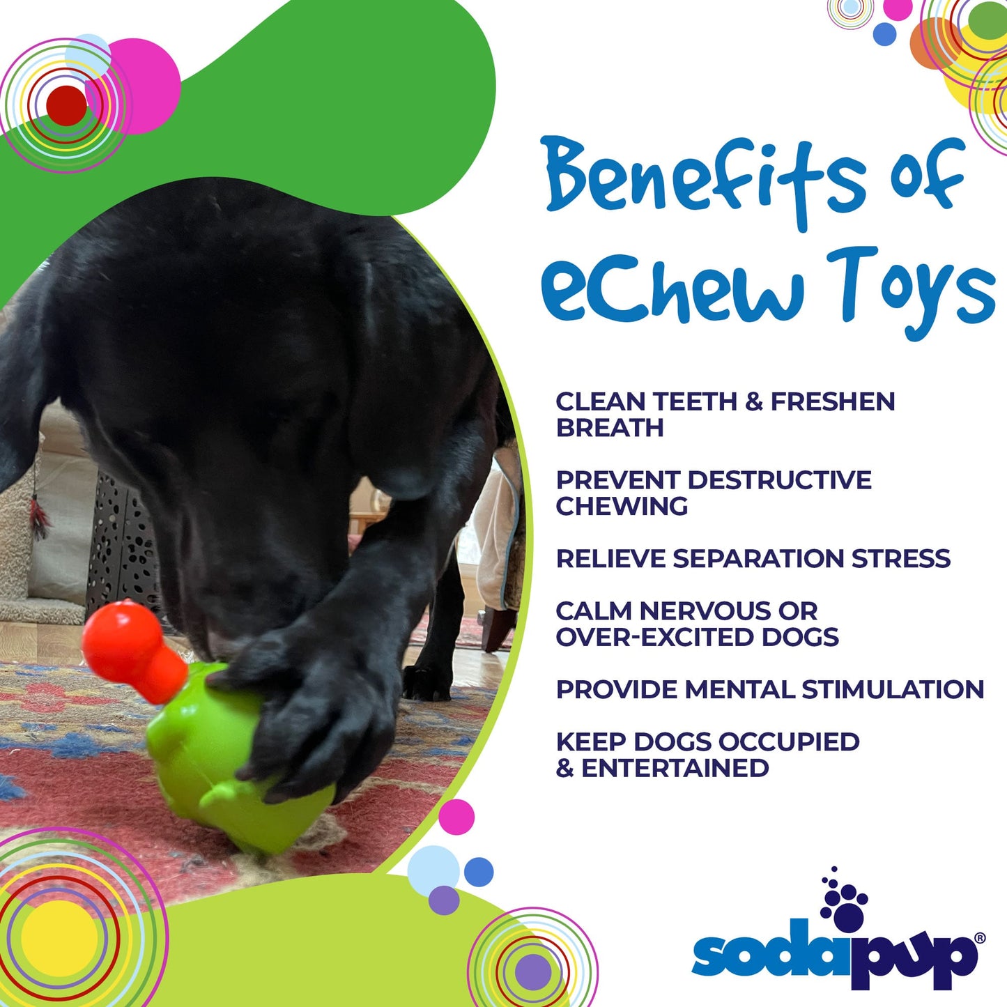 Unstoppables Chewers for SodaPup Rubber Treat Dispensers - 3 Pack Nylon Dog Toys SodaPup/True Dogs, LLC