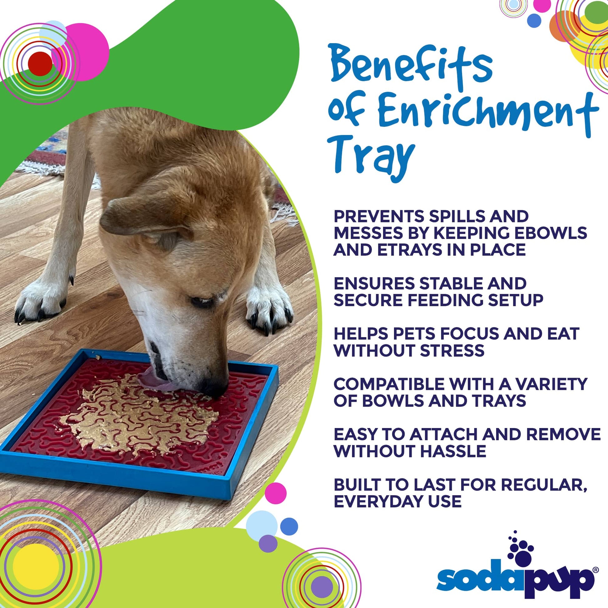 Hold 'em Suction Cup Holder for Dog Bowls & Lick Mats | USA Made EMAT SodaPup/True Dogs, LLC