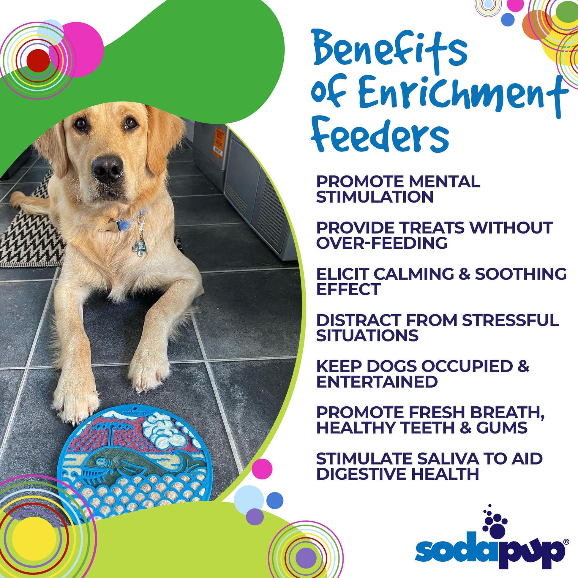 Whale eMat - Enrichment Lick Mat for Dogs and Cats - with Suction Cups | Whale Design | USA Made EMAT SodaPup/True Dogs, LLC