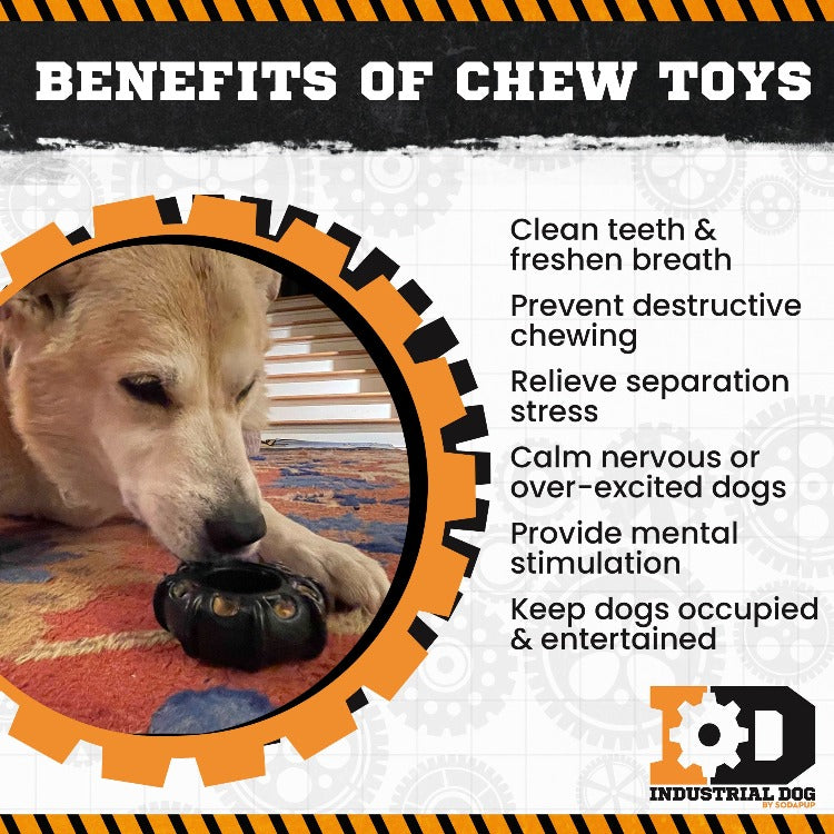 Tractor Tire Nylon Dog Chew Toy for Super Chewers | USA Made & FDA Compliant Nylon Dog Toys SodaPup/True Dogs, LLC