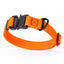 Waterproof Dog Collar with Metal Stab-Lock Buckle Hunter Orange Dog Collar Dogline