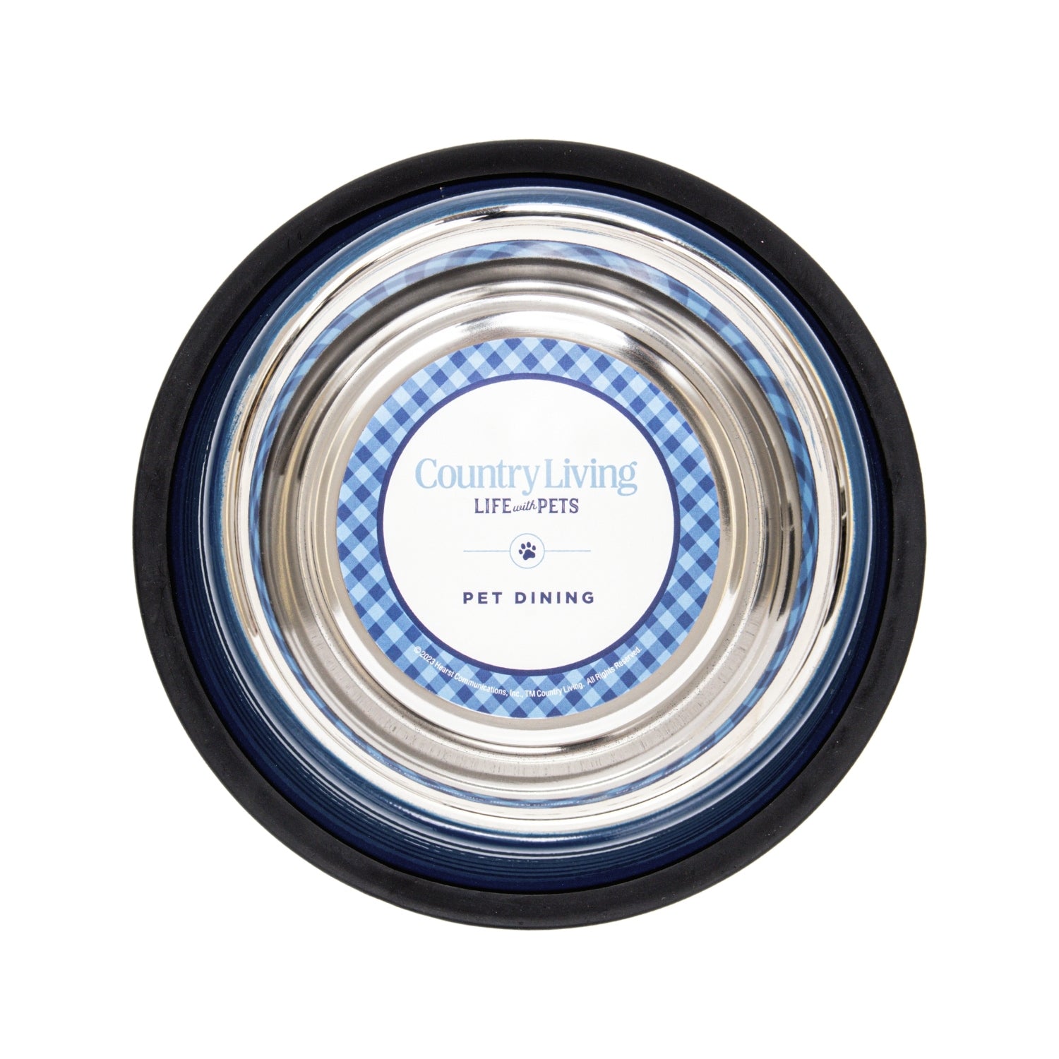 Country Living Set of 2 Ribbed Non-Slip Pet Bowls – Poseidon Blue Ribbed Bowls American Pet Supplies