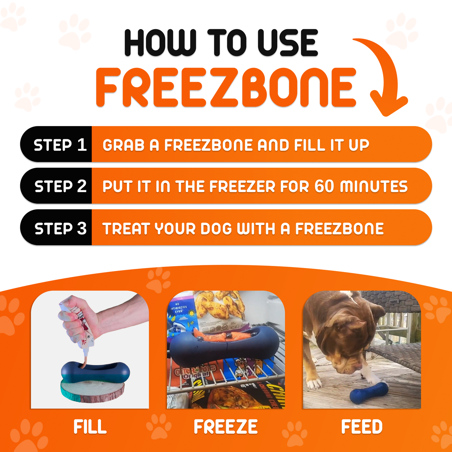Freezstick - Indestructible Enrichment Chew Freezbone