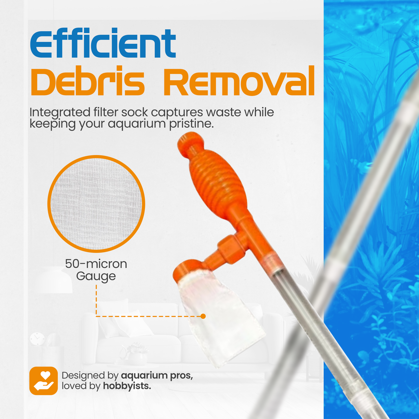 Flipper AquaVac Gravel/Sand Cleaner & Siphon Kit Flipper Accessories Flipper Aquarium Products