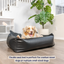 PupProtector™ Faux Leather Memory Foam Dog Car Bed - Black Travel Paw.com