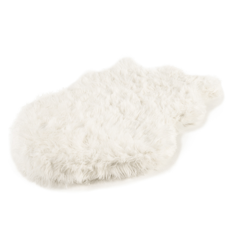 PupRug by Paw.com® Faux Fur Orthopedic Dog Bed - Curve Polar White Dog Beds Paw