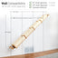 Slanted Cat Scratcher for Wall Natural Bamboo 4-Tier Double None Cat Scratcher Catastrophic Creations