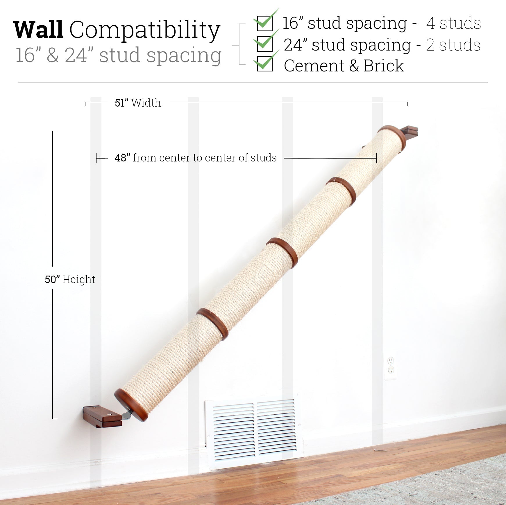 Slanted Cat Scratcher for Wall Cat Scratcher Catastrophic Creations