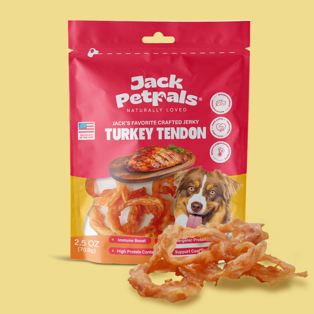 Jack PetPals Handcrafted Jerky Turkey Tendon Dog Treats (2.5oz) Dog Treats American Pet Supplies