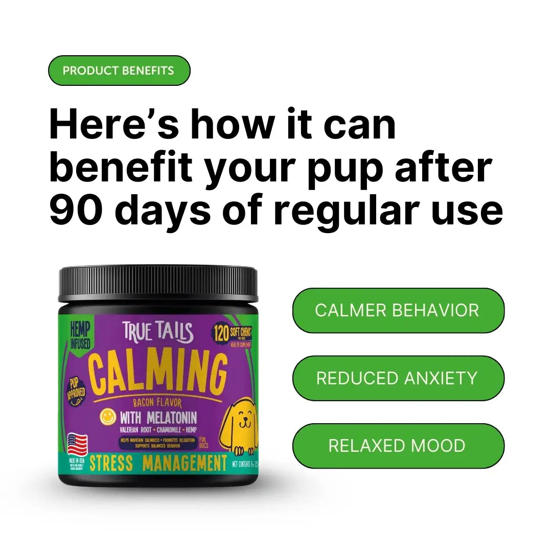 Calming Support With Hemp For Dogs 9oz Jar (120 Count) Dog Soft Chews Dogline