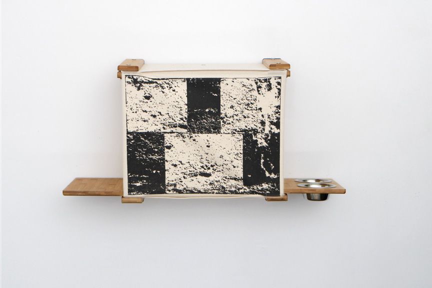 Deluxe Cat Cubby Bed Natural Bamboo Brick Feeder Catastrophic Creations