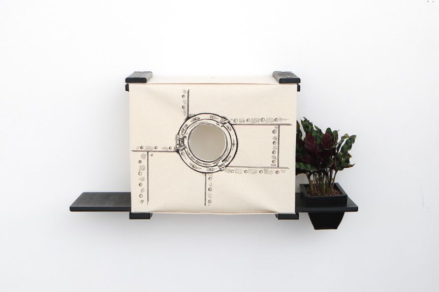 Deluxe Cat Cubby Bed Onyx Bamboo Porthole Planter Catastrophic Creations