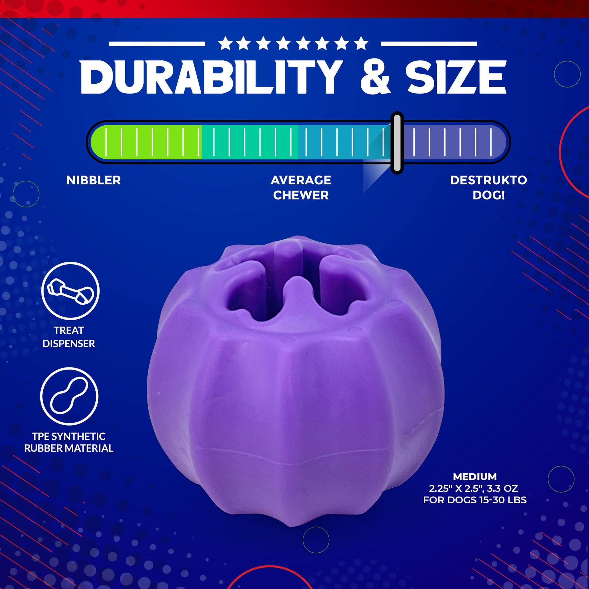 Cross Bones Chew Toy and Treat Pocket Rubber Dog Toys SodaPup/True Dogs, LLC