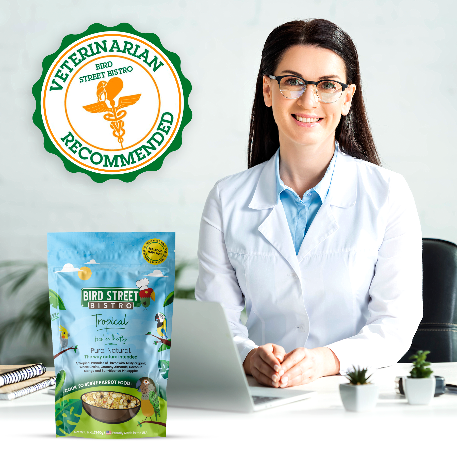 Tropical - Feast on the Fly Parrot Food Bird Street Bistro