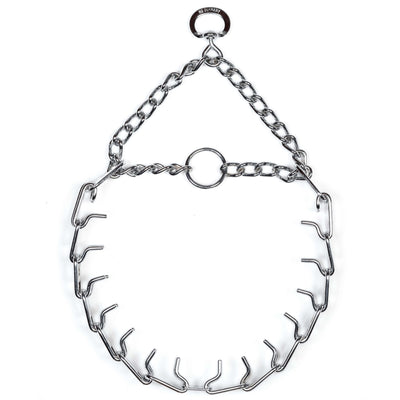 Herm Sprenger - ULTRA-PLUS Training Collar with Center-Plate and Assembly Chain - Short Version – Chrome 1 ring and 1 swivel Collars, Prong/Pinch Dog Collars Dogline