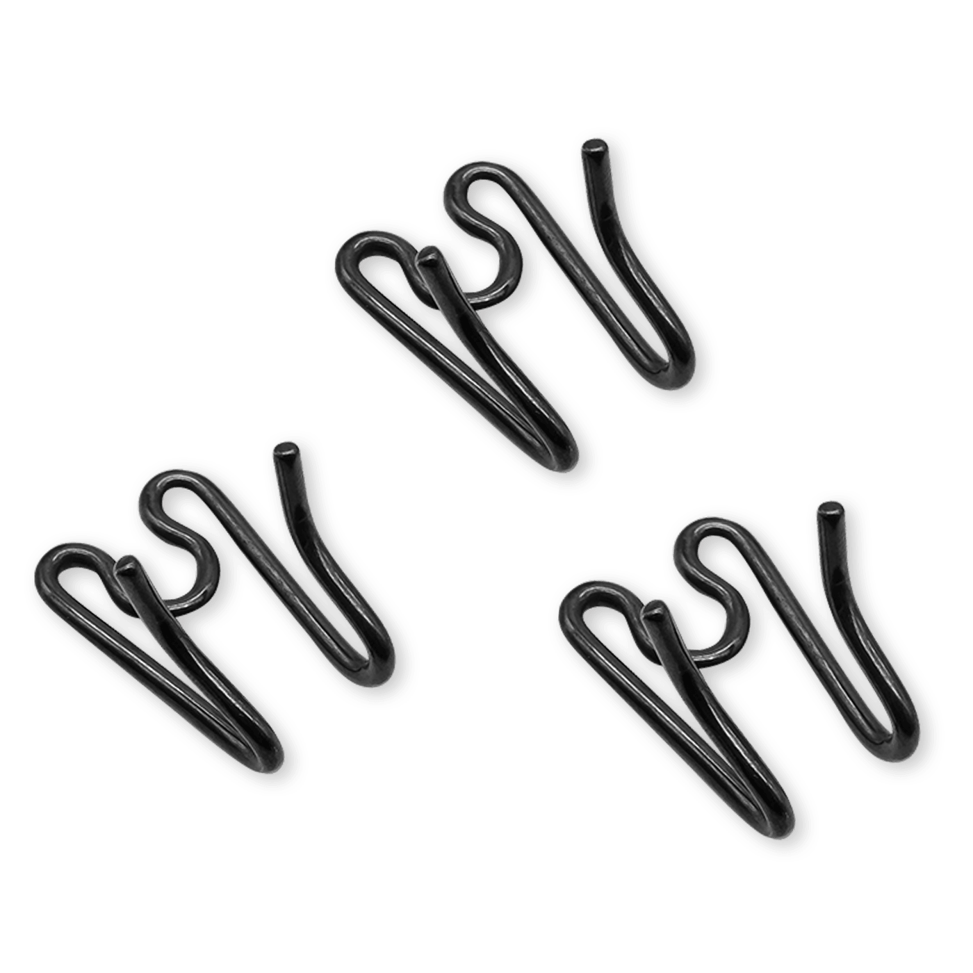Herm Sprenger - ULTRA-PLUS Training Collar Middle Links for Lengthening (3-Pack) - Black Stainless Steel 3-pack - Gauge 4.0mm x 2" (5cm) Dog Training Collar Dogline