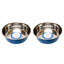 Country Living Set of 2 Heavy Gauge Stainless Steel Dog Bowls - Perfect for Food & Water Bowl American Pet Supplies