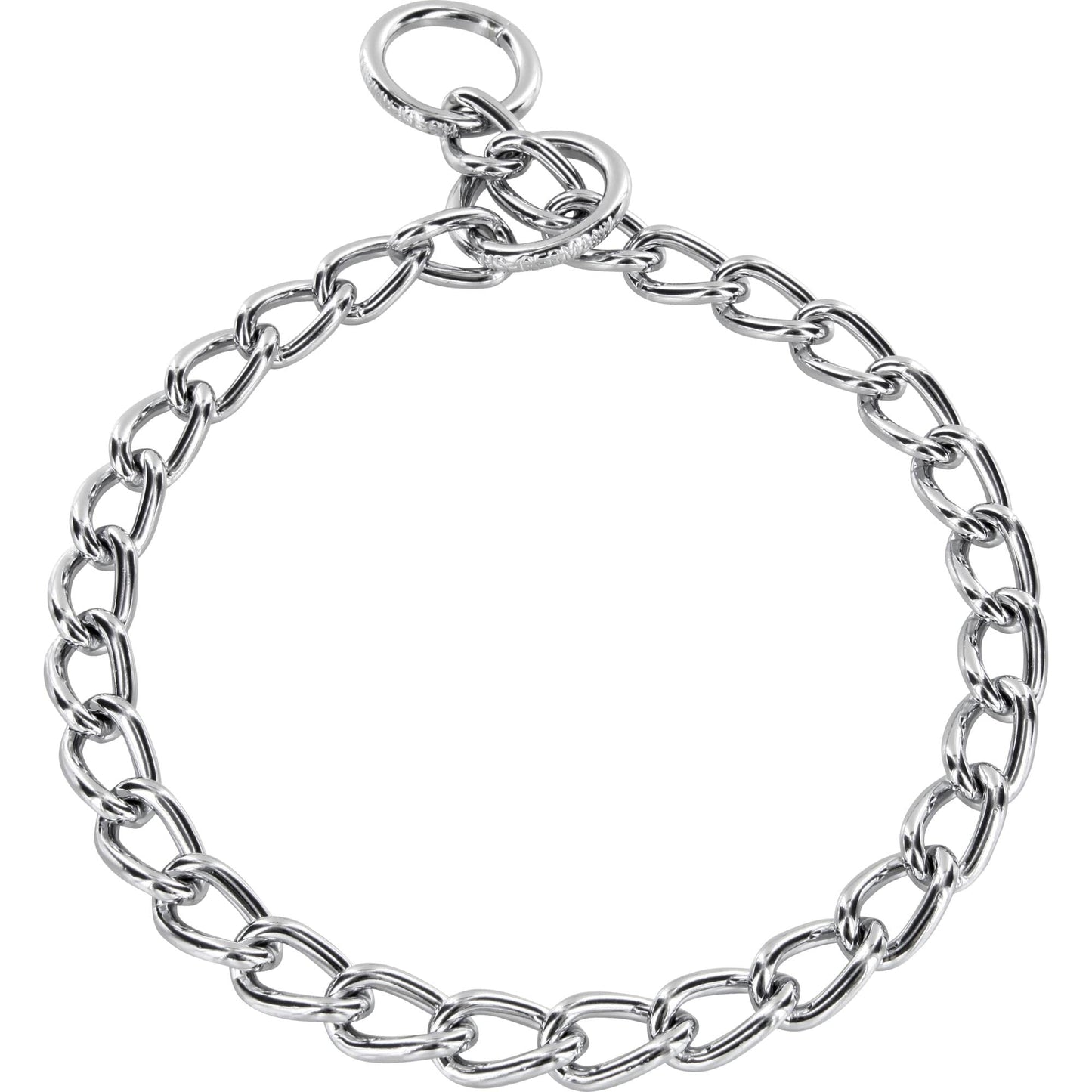 Herm Sprenger - Slide Chain Collar - Chrome Gauge 4mm x 30" (75cm) Collars, Choke Chain Dog Collars Dogline