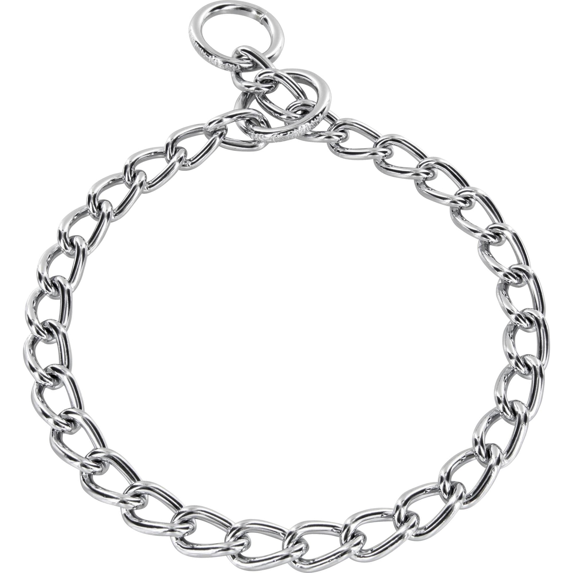 Herm Sprenger - Slide Chain Collar - Chrome Gauge 4mm x 30" (75cm) Collars, Choke Chain Dog Collars Dogline