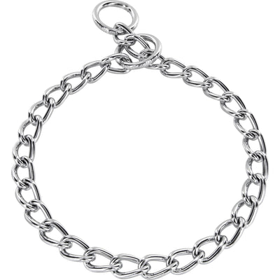 Herm Sprenger - Slide Chain Collar - Chrome Gauge 4mm x 30" (75cm) Collars, Choke Chain Dog Collars Dogline