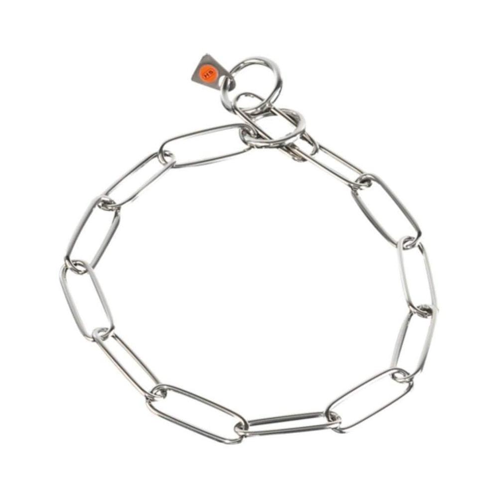 Herm Sprenger - Long Link Fur Saver Collar - Stainless Steel Gauge 4mm x 30" (75cm) Dog Training Collar Dogline