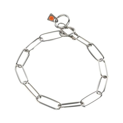 Herm Sprenger - Long Link Fur Saver Collar - Stainless Steel Gauge 4mm x 30" (75cm) Dog Training Collar Dogline