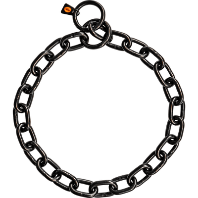 Herm Sprenger - Extra Strong Collar - Medium Links - Black Stainless Steel, 5mm Gauge 5mm X 29" (73cm) Dog Training Collar Dogline