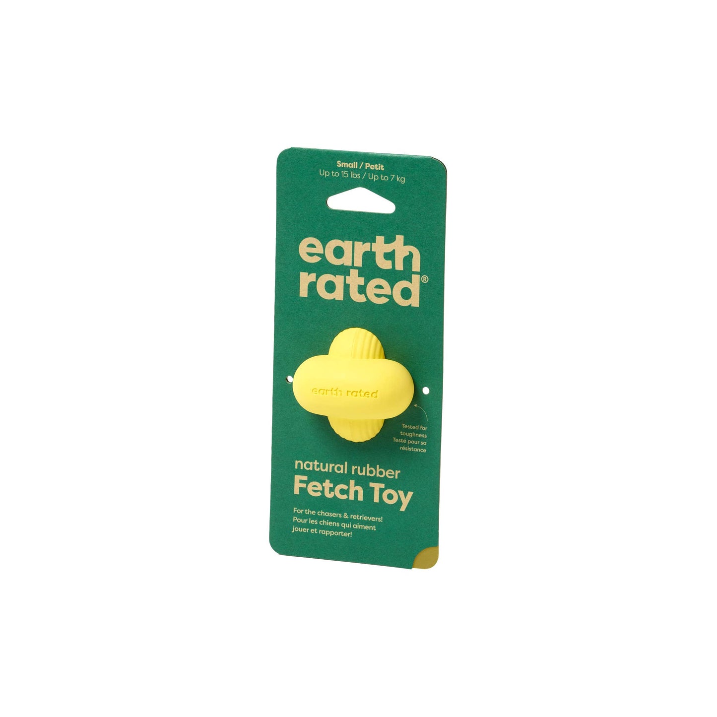 Earth Rated Rubber Fetch Dog Toy, Large Yellow Pet Palette Distribution