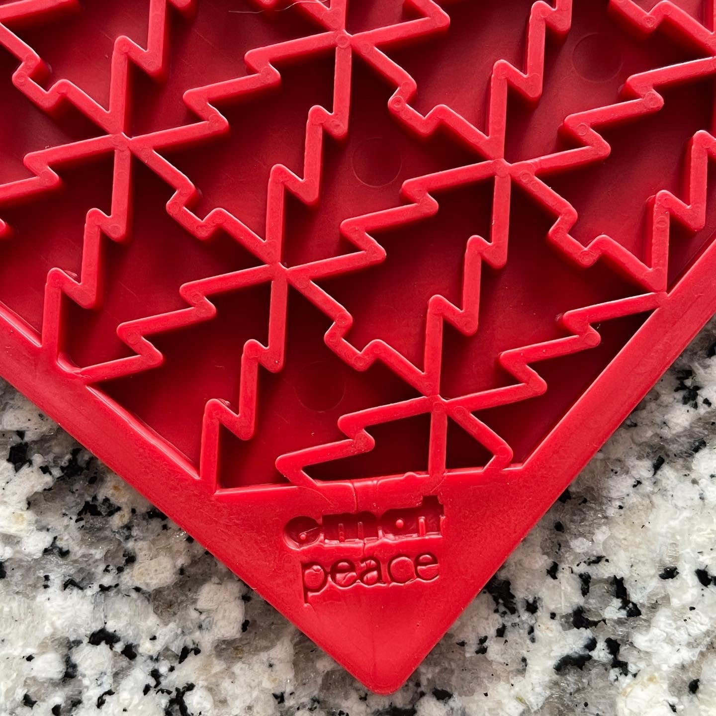 "Peace" Christmast Tree Dog Lick Mat | eMat Enrichment Lick Mat | SodaPup EMAT SodaPup/True Dogs, LLC