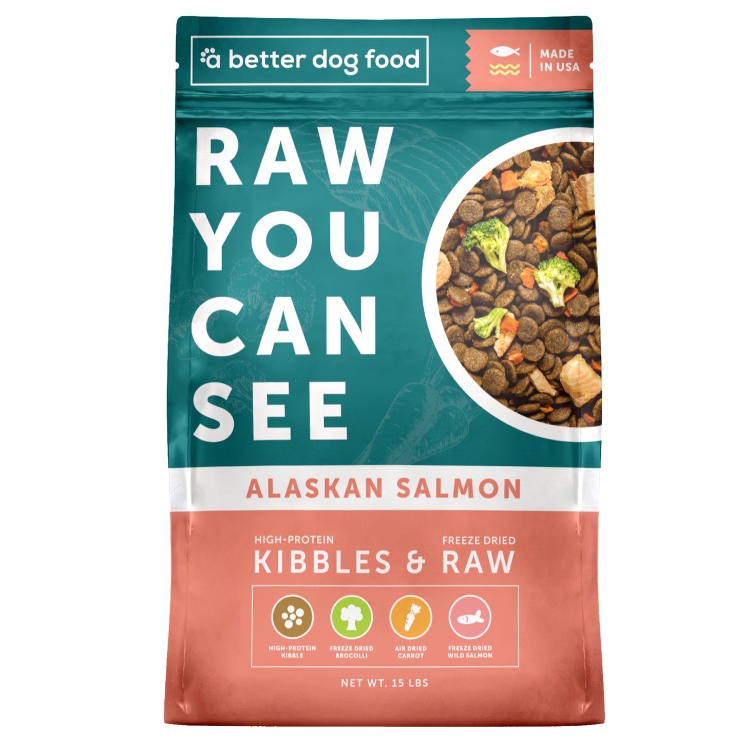 A Better Dog Food Salmon - Raw You Can See 3 lb A Better Treat