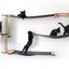 Cat Maze Wall - 3 Tier Cat Tree Natural Bamboo Charcoal Gray Canvas Pole and Leaf Shelf Cat Condo Catastrophic Creations