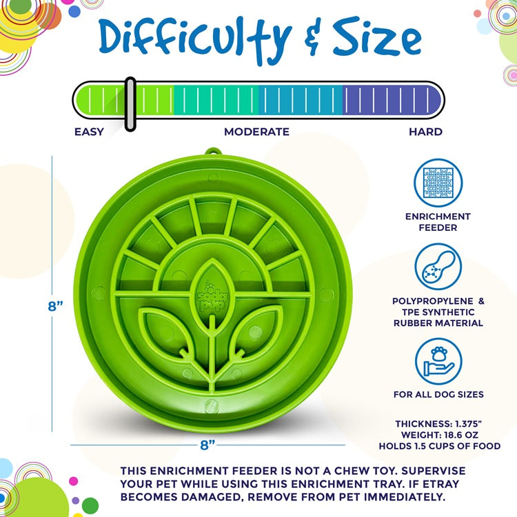 Garden Design eTray - Shallow Slow Feeder Dog Bowl for Enrichment | USA ETRAY SodaPup/True Dogs, LLC