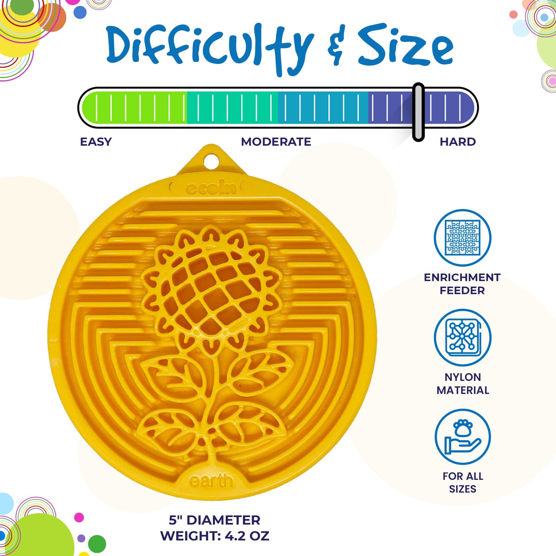 Earth eCoin Nylon Lick Mat for Dogs | USA Made Enrichment Toy | SodaPup ECOIN SodaPup/True Dogs, LLC