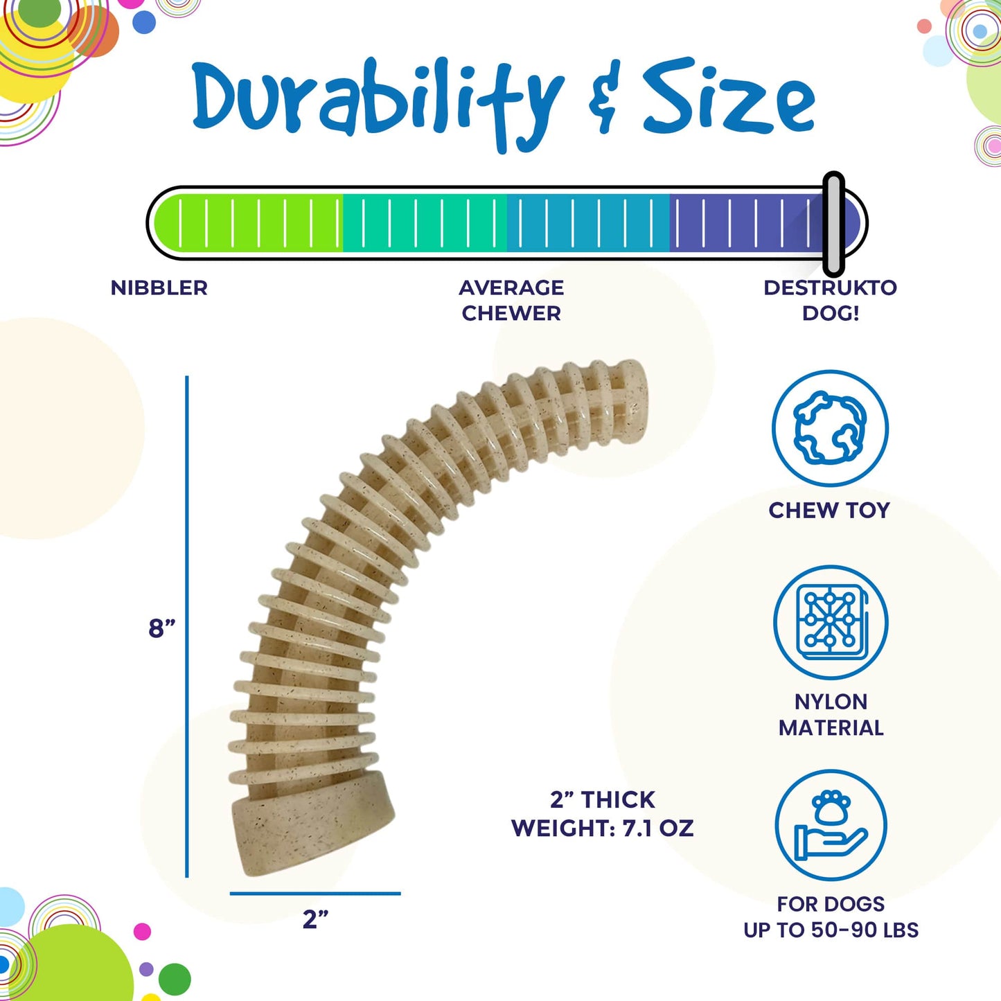 Flufflehorn Dental Antler - Indestructible Nylon Dog Chew Toy XL | USA Made Nylon Dog Toys SodaPup/True Dogs, LLC