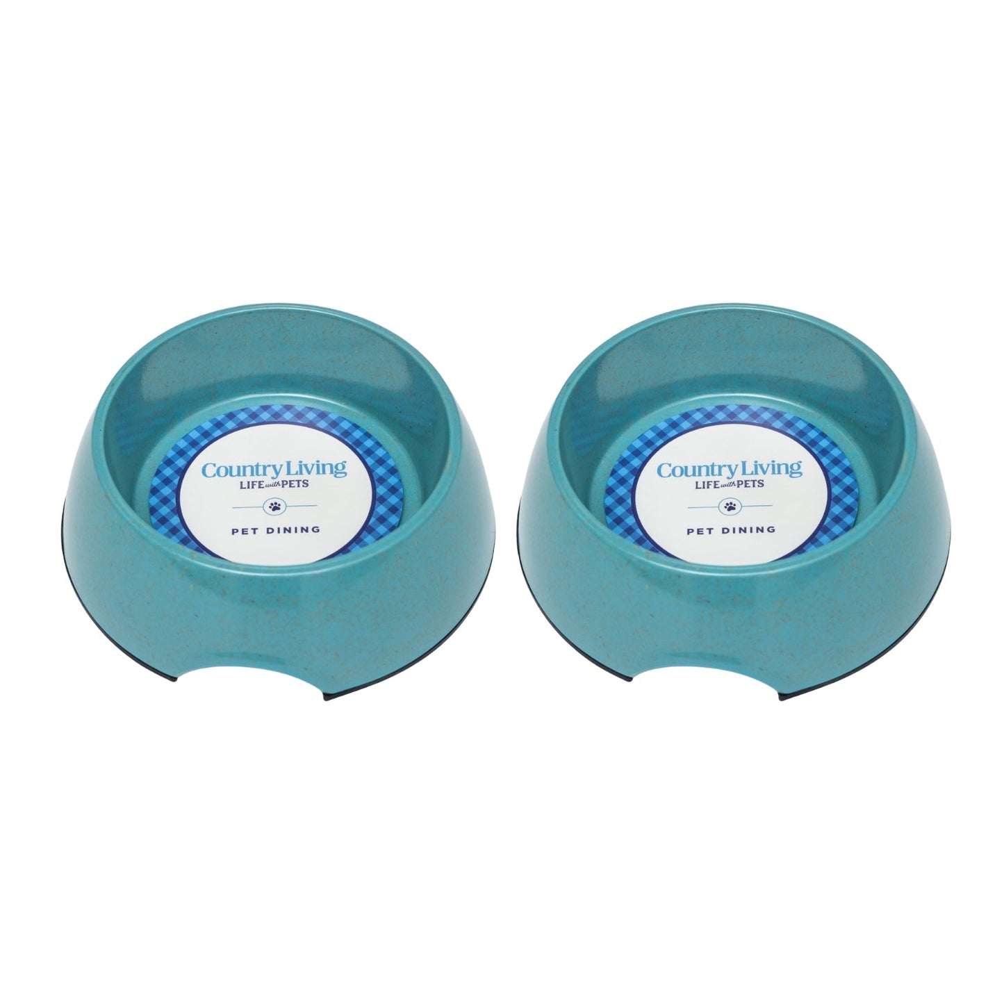 Country Living Set of 2 Natural Fiber Dog Bowls – Teal Blue X-Large (64 oz) Bamboo Bowls American Pet Supplies