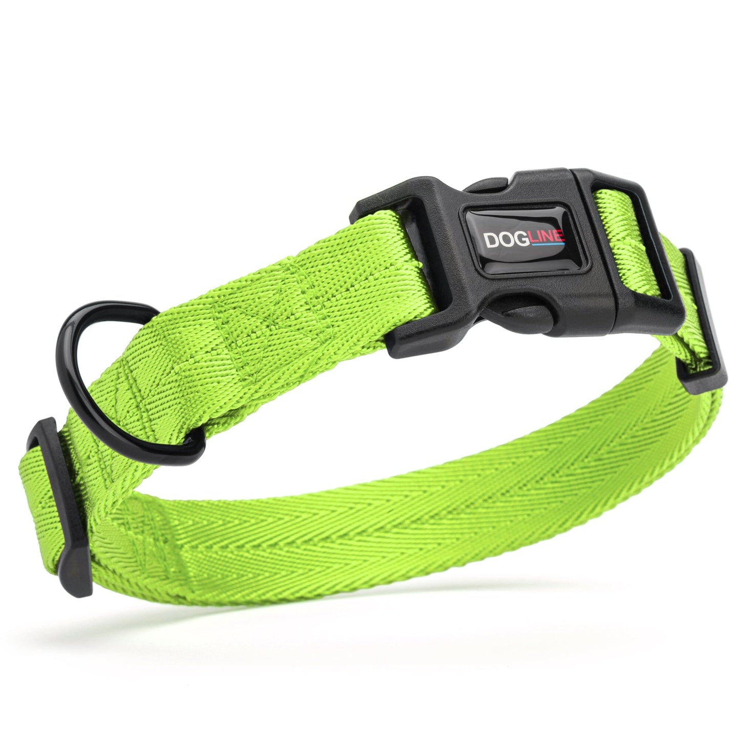 Nylon Flat Dog Collar Lime Green Dog Collars Dogline