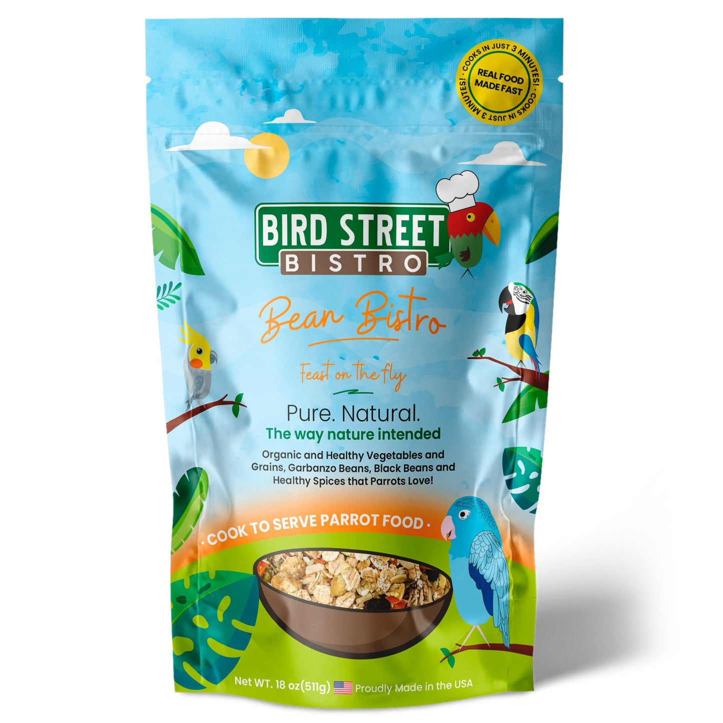 Bean Bistro Feast on the Fly Parrot Food Bird Street Bistro